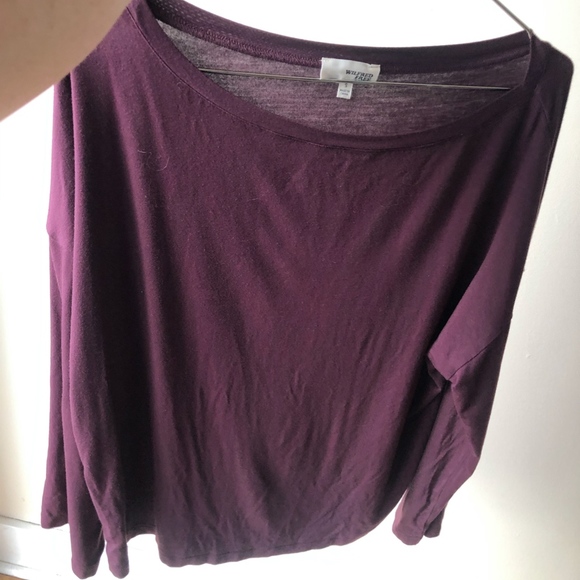 Wilfred Burgundy Straight Long Sleeve Shirt - Picture 4 of 4